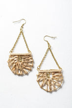 Load image into Gallery viewer, Woven Rattan Drop Chain Hook Earring