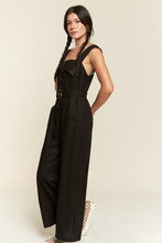 Load image into Gallery viewer, PLUS SLEEVELESS SQUARE NECK BUTTON ANKLE JUMPSUIT