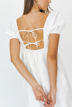 Load image into Gallery viewer, Short Sleeve Back Tie Detail Babydoll Dress
