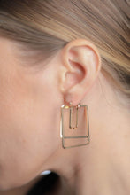 Load image into Gallery viewer, MINIMAL GOLD SQUARE CUT OUT EARRINGS