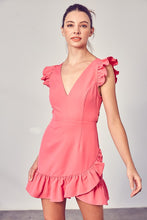 Load image into Gallery viewer, V-Neck Ruffle Dress
