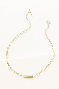 Plate Oval Chain Necklace