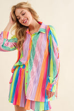 Load image into Gallery viewer, Press Pleated Rainbow Shirt with Matching Shorts