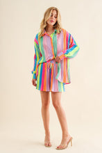 Load image into Gallery viewer, Press Pleated Rainbow Shirt with Matching Shorts