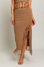 Load image into Gallery viewer, Tassel Detail Sweater Midi Skirt
