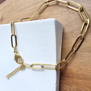 Luxe Gold Paperclip Bracelet