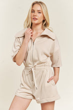 Load image into Gallery viewer, TERRY ZIP FRONT ROMPER
