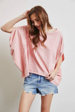 Load image into Gallery viewer, HEYSON Full Size Garment-Dyed Boat Neck Oversized Top