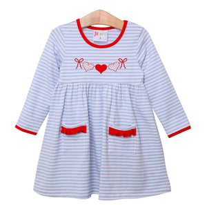 Heart Appliqué Pocket Dress