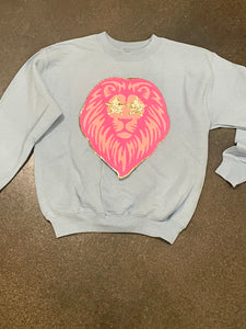 Mascot Patch Sweatshirt-Lion