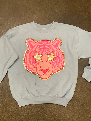 Mascot Patch Sweatshirt- Tiger