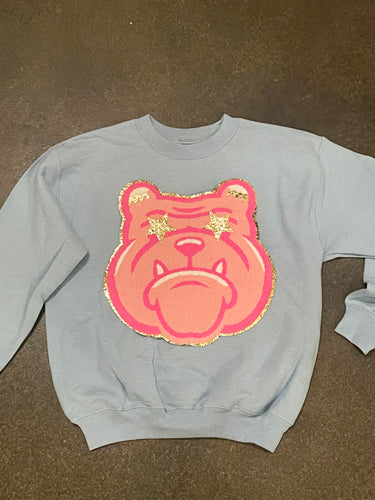 Mascot Patch Sweatshirt-Bulldog