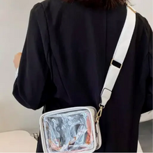 Load image into Gallery viewer, Clear Crossbody Messenger - Stylish Stadium Bag, Compliant and Trendy