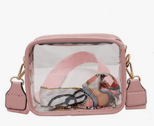 Load image into Gallery viewer, Clear Crossbody Messenger - Stylish Stadium Bag, Compliant and Trendy