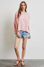 Load image into Gallery viewer, HEYSON Full Size Garment-Dyed Boat Neck Oversized Top