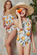 Load image into Gallery viewer, Marina West Swim Salty Air Puff Sleeve One-Piece in Citrus Orange