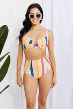 Load image into Gallery viewer, Marina West Swim Take A Dip Twist High-Rise Bikini in Stripe