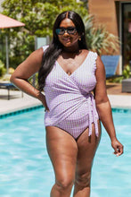 Load image into Gallery viewer, Marina West Swim Full Size Float On Ruffle Faux Wrap One-Piece in Carnation Pink