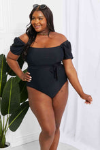 Load image into Gallery viewer, Marina West Swim Salty Air Puff Sleeve One-Piece in Black