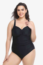 Load image into Gallery viewer, Plus Size Sleeveless Plunge One-Piece Swimsuit