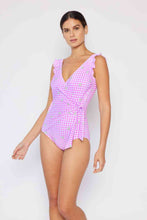 Load image into Gallery viewer, Marina West Swim Full Size Float On Ruffle Faux Wrap One-Piece in Carnation Pink