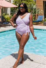 Load image into Gallery viewer, Marina West Swim Full Size Float On Ruffle Faux Wrap One-Piece in Carnation Pink
