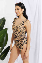 Load image into Gallery viewer, Marina West Swim Full Size Float On Ruffle Faux Wrap One-Piece in Leopard