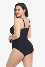 Load image into Gallery viewer, Plus Size Sleeveless Plunge One-Piece Swimsuit