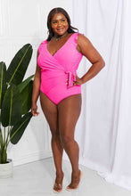 Load image into Gallery viewer, Marina West Swim Full Size Float On Ruffle Faux Wrap One-Piece in Pink