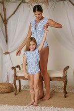 Load image into Gallery viewer, Marina West Swim Bring Me Flowers V-Neck One Piece Swimsuit In Thistle Blue