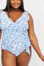 Load image into Gallery viewer, Marina West Swim Full Size Float On Ruffle Faux Wrap One-Piece in Blossom Blue