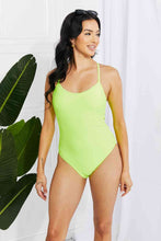 Load image into Gallery viewer, Marina West Swim High Tide One-Piece in Lemon-Lime
