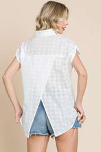 Load image into Gallery viewer, Culture Code Eyelet Crisscross Back Button Up Shirt