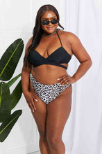 Load image into Gallery viewer, Marina West Swim Summer Splash Halter Bikini Set in Black