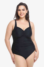 Load image into Gallery viewer, Plus Size Sleeveless Plunge One-Piece Swimsuit