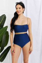 Load image into Gallery viewer, Marina West Swim Wave Break Contrast Trim One-Piece